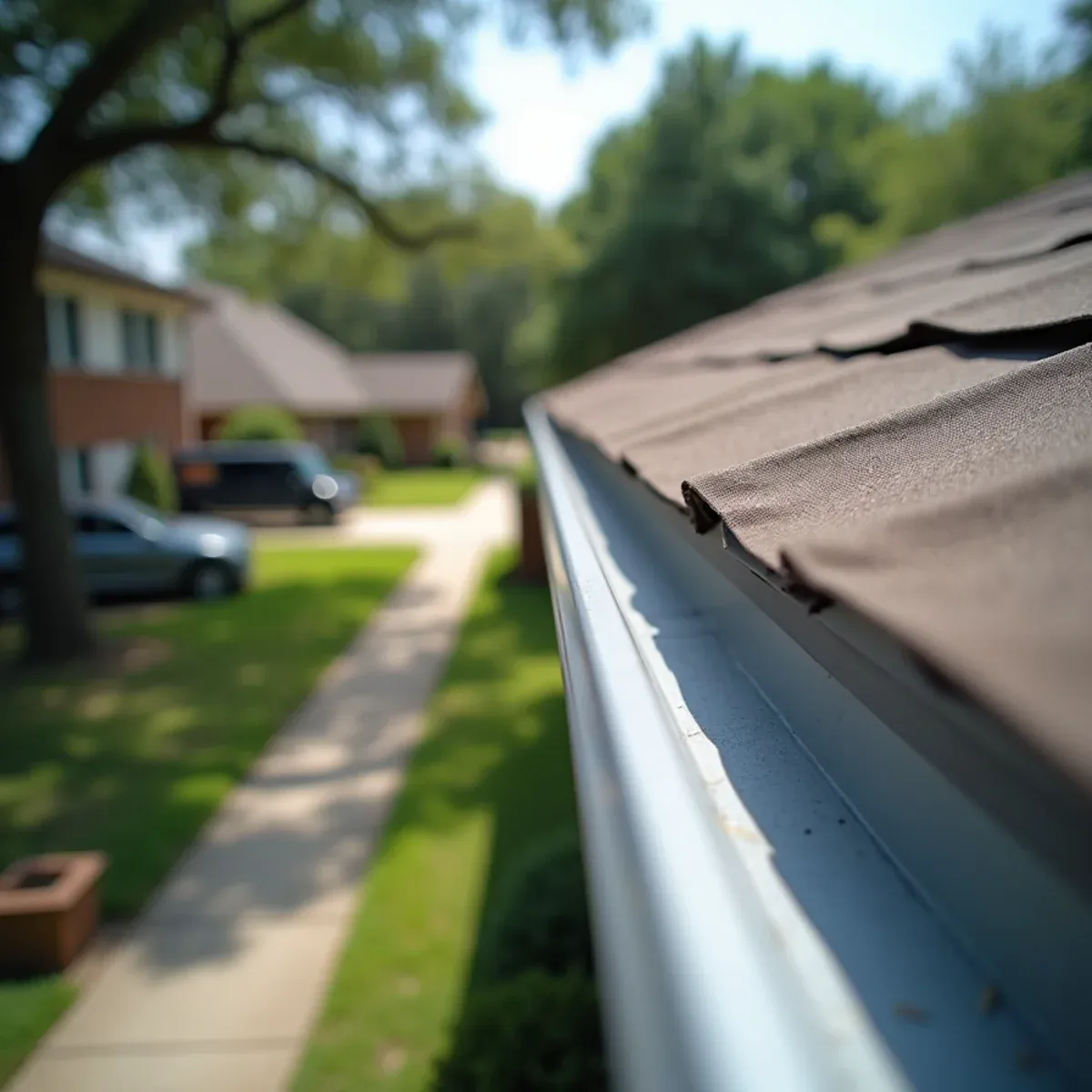 Close-up comparison showing wide 6-inch gutter trough capacity next to standard 5-inch profile
