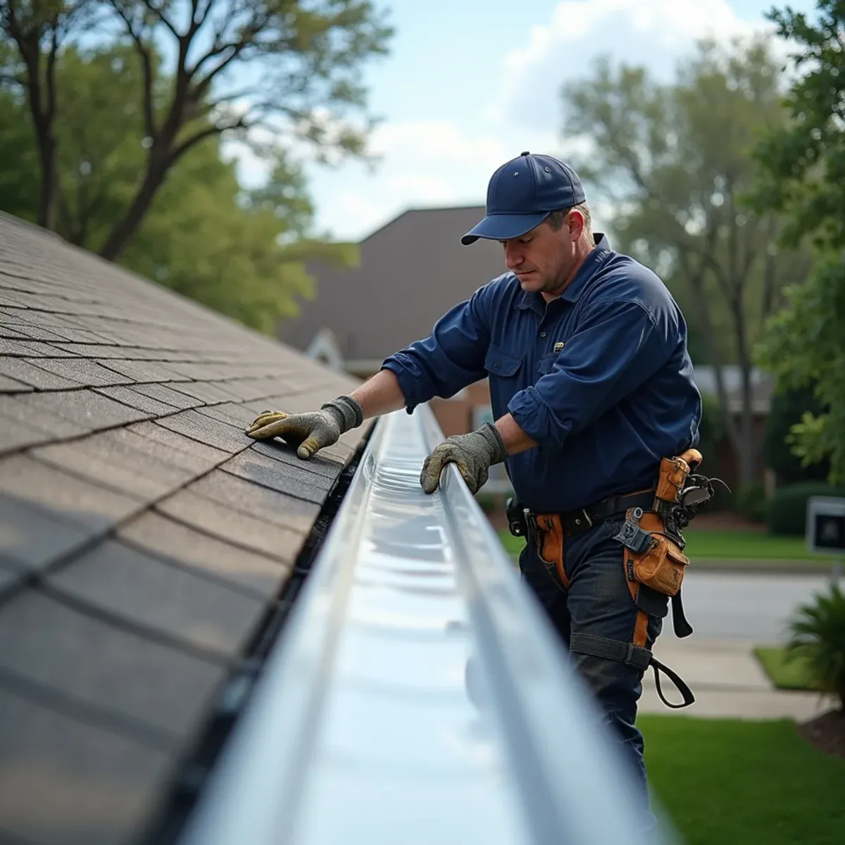 Seamless gutter run extending 40 feet without a single seam or splice along horizontal run